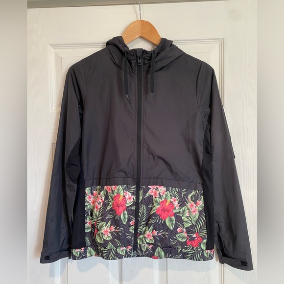 Hurley Jackets & Blazers - Hurley Black Tropical Floral Women's Breathable Running Jacket Size S
